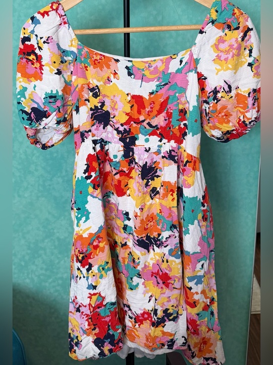 Andthewhy Dresses & Skirts - ✨🧡Bright Floral Square-Neck Mini Dress Designed by andthewhy